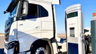 Nikola truck and charger