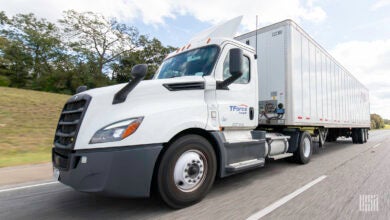 TFI company, TForce, truck on highway