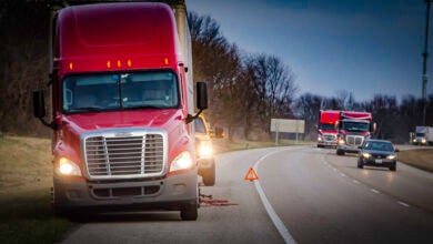 truck on side of road