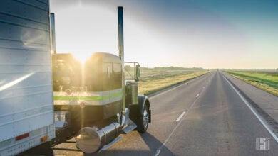 Diesel truck on the highway