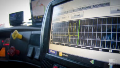 ELD in truck cab