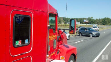 truck in highway accident