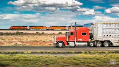 Truck and train