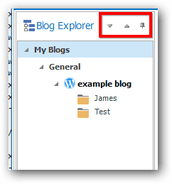 expand collapse blog folders