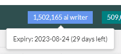 How to check remaining days on AI credits
