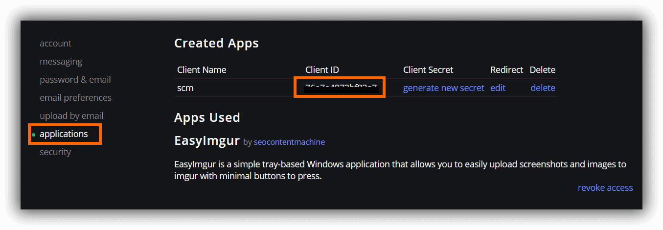 imgur client id