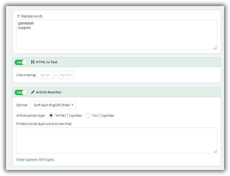 output formatting